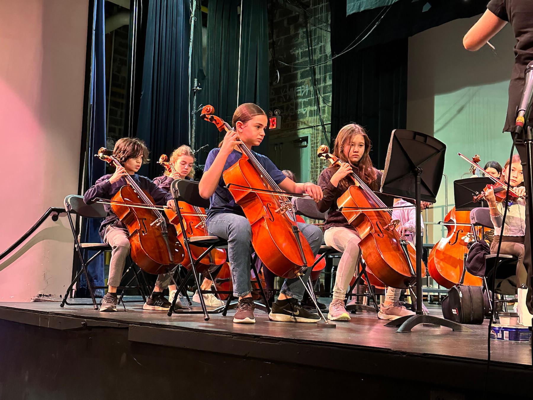 Ethical Culture Fieldston School students perform during school strings concert