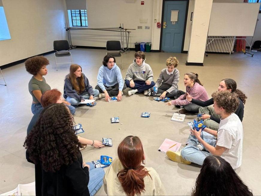 Ethical Culture Fieldston School theatre and drama students rehearse.